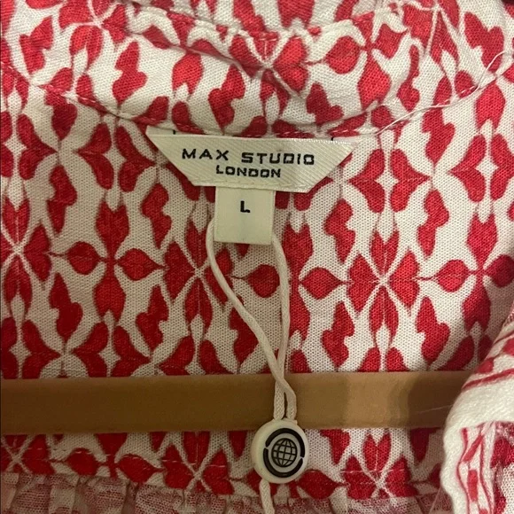 Max Studio Red Patterned Midi Dress - Picture 3 of 7